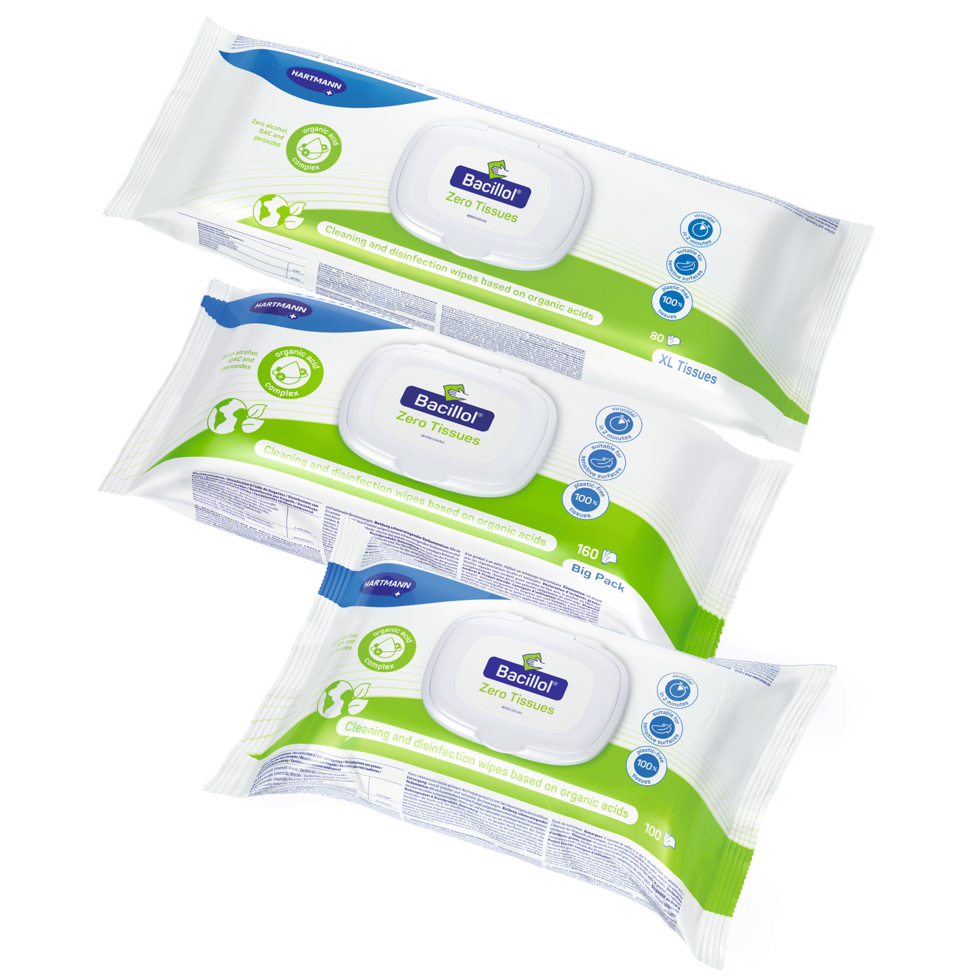 Hartmann Bacillol® Zero Tissues Reinigungs- und Desinfektionstücher
