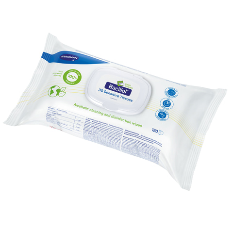 Hartmann Bacillol® 30 Sensitive Green Tissues - Schnell-Desinfektionstücher
