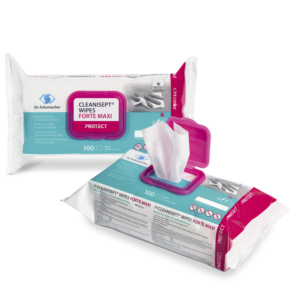 Dr. Schumacher CLEANISEPT® WIPES FORTE MAXI - Flächendesinfektiontücher