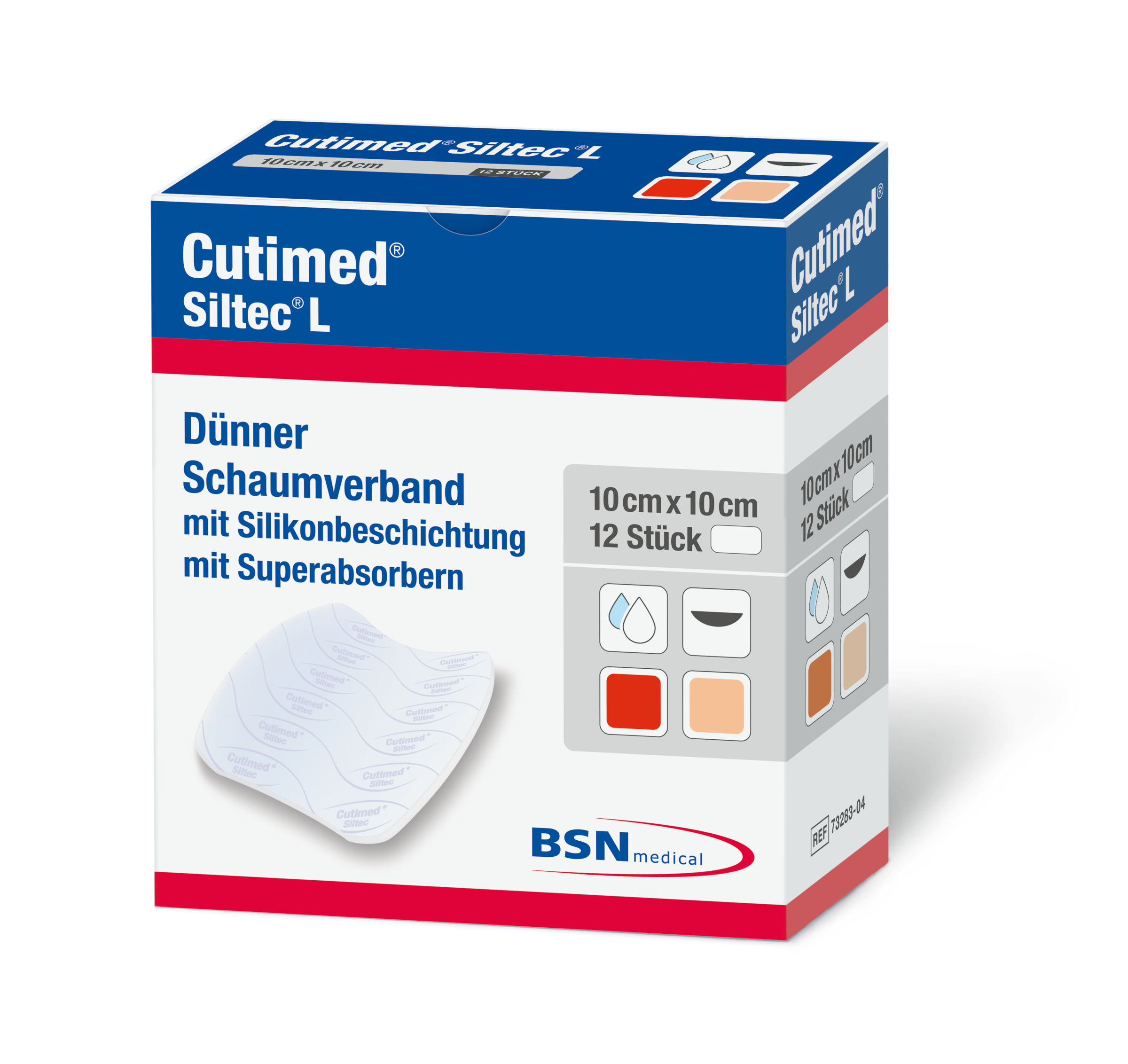 essity Cutimed® Siltec® L Schaumverband