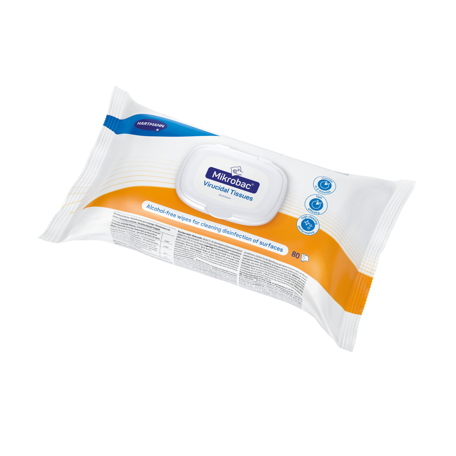 Hartmann Mikrobac® Virucidal Tissues Flächendesinfektion