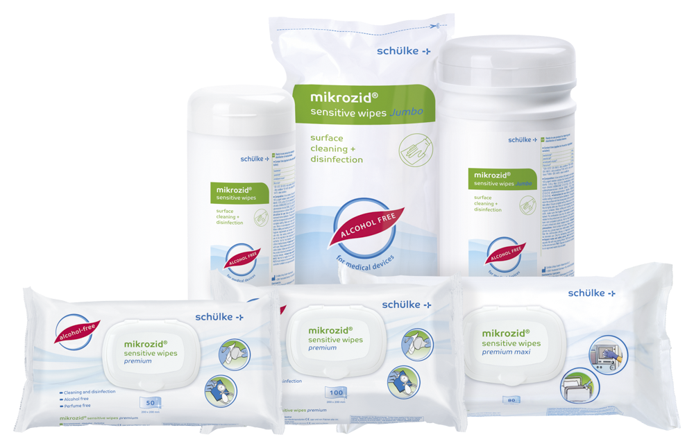 Schülke mikrozid® sensitive wipes / wipes Jumbo / wipes premium Flächendesinfektion